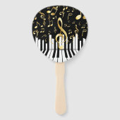 Muzieknotitie Luxe elegante pianotoetsen Handwaaier (Voorkant)