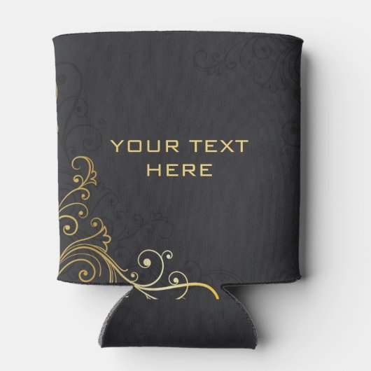 Muzieknotitie Luxe gouddesign Blikjeskoeler (Achterkant)