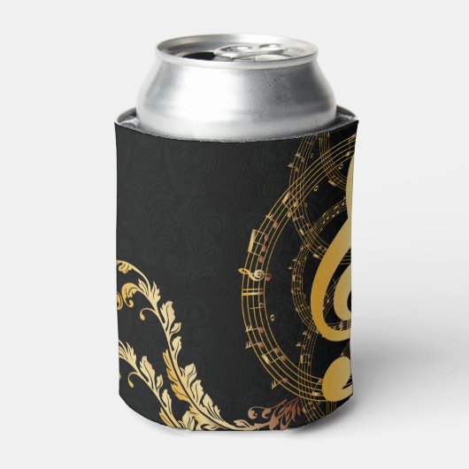 Muzieknotitie Luxe gouddesign Blikjeskoeler (Blikje Voorkant)