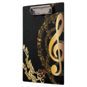 Muzieknotitie Luxe gouddesign Klembord (Links)