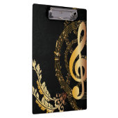 Muzieknotitie Luxe gouddesign Klembord (Rechts)