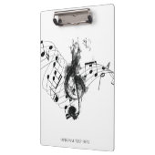 Muzieknotitie Luxe zwart-wit Klembord (Links)