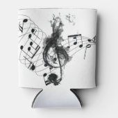 Muzieknotitie Luxe zwart-wit ontwerp Blikjeskoeler (Voorkant)