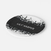 Muzieknotitie Luxe, zwart-wit, speciaal aangepast Papieren Bordje (Gekanteld)