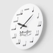 Muzieknotitie met muziek is het gezegde Life Grote Klok (Hoek)