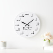 Muzieknotitie met muziek is het gezegde Life Grote Klok (Huis)
