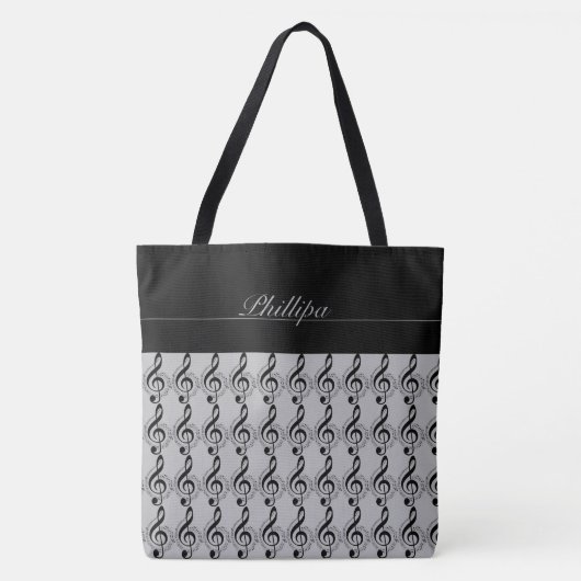 Muzieknotitie Monogrammed Tas (Voorkant)
