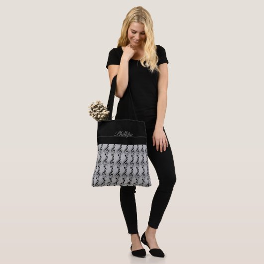 Muzieknotitie Monogrammed Tas (Op model)