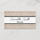  muzieknotitie Musiciaanse muziekopnemer Visitekaartje (Voorkant)