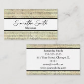  muzieknotitie Musiciaanse muziekopnemer Visitekaartje (Voorkant / Achterkant)