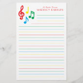 Muzieknotitie Musicus lerarenbank Briefpapier (Voorkant)