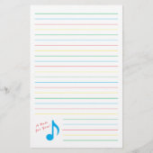 Muzieknotitie Musicus lerarenbank Briefpapier (Achterkant)