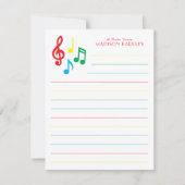 Muzieknotitie Muzikant Leraar Dankjewel Kaart (Voorkant)