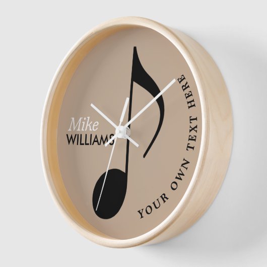 Muzieknotitie op Wall_Clock met naam (Hoek)