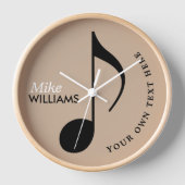 Muzieknotitie op Wall_Clock met naam (Voorkant)