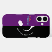 muzieknotitie ~ paars en zwart Case-Mate iPhone case (Achterkant (horizontaal))