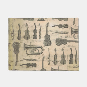 muzieknotitie Patroon Muziekthema Doormat Deurmat