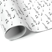 muzieknotitie Pattern Music Theme Treble Clef Cadeaupapier (Rol Hoek)