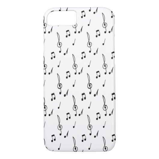 muzieknotitie Pattern Music Theme Treble Clef Case-Mate iPhone Case (Achterkant)
