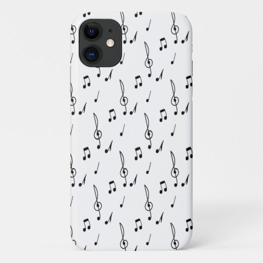 muzieknotitie Pattern Music Theme Treble Clef Case-Mate iPhone Case (Achterkant)