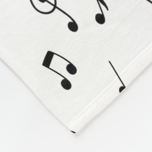 muzieknotitie Pattern Music Theme Treble Clef Fleece Deken (Hoek)