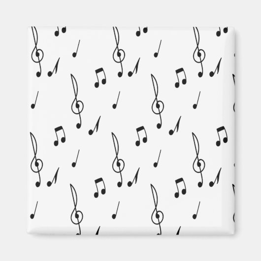 muzieknotitie Pattern Music Theme Treble Clef Magneet (Voorkant)