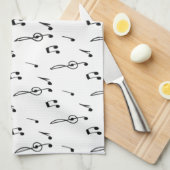 muzieknotitie Pattern Music Theme Treble Clef Theedoek (Quarter Fold)