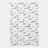 muzieknotitie Pattern Music Theme Treble Clef Theedoek (Verticaal)