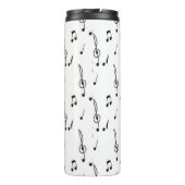 muzieknotitie Pattern Music Theme Treble Clef Thermosbeker (Achterkant)