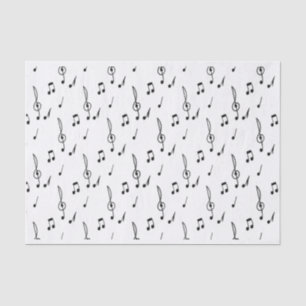 muzieknotitie Pattern Music Theme Treble Clef Tissuepapier