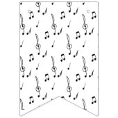 muzieknotitie Pattern Music Theme Treble Clef Vlaggetjes (Derde vlag)