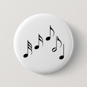 muzieknotitie ronde button 5,7 cm