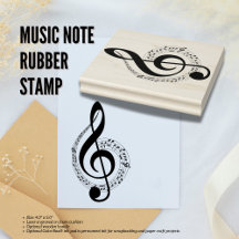 Muzieknotitie Rubberstempel