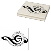 Muzieknotitie Rubberstempel (Gestempeld)