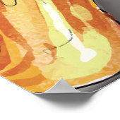 Muzieknotitie saxophone persoonlijke piano poster (Hoek)