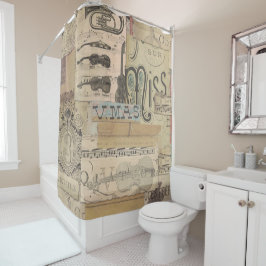 Muzieknotitie Shower Curtain Guitar Tuba Violin pi Douchegordijn