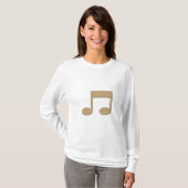 Muzieknotitie t-shirt (Voorkant volledig)