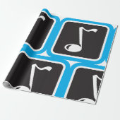 Muzieknotitie vet minimalistisch muzikaal symbool cadeaupapier (Uitgerold)