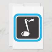 Muzieknotitie vet minimalistisch muzikaal symbool kaart (Voorkant)