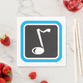 Muzieknotitie vet minimalistisch muzikaal symbool servet (Insitu)