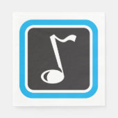 Muzieknotitie vet minimalistisch muzikaal symbool servet (Voorkant)