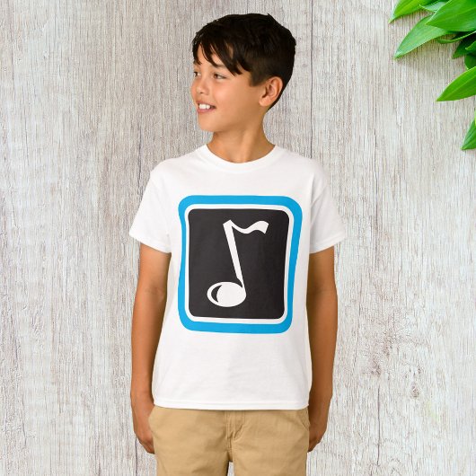 Muzieknotitie vet minimalistisch muzikaal symbool t-shirt