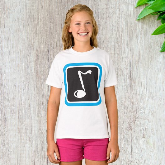 Muzieknotitie vet minimalistisch muzikaal symbool t-shirt