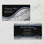 Muzieknotitie Visitekaartjes ~ Blauw (Voorkant / Achterkant)