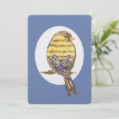 Muzieknotitie Vogel Thema Pensioen Aangepaste uitn Kaart (Staand voorkant)