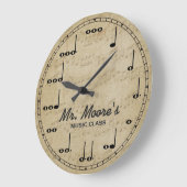 Muzieknotitie  wandklok (Hoek)