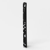 Muzieknotitie zwart-wit Case-Mate iPhone case (Achterkant/links)