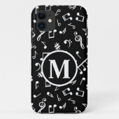 Muzieknotitie zwart-wit Case-Mate iPhone case (Achterkant)