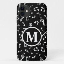 Muzieknotitie zwart-wit