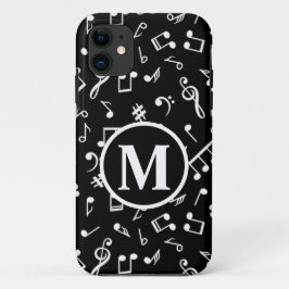 Muzieknotitie zwart-wit Case-Mate iPhone case
